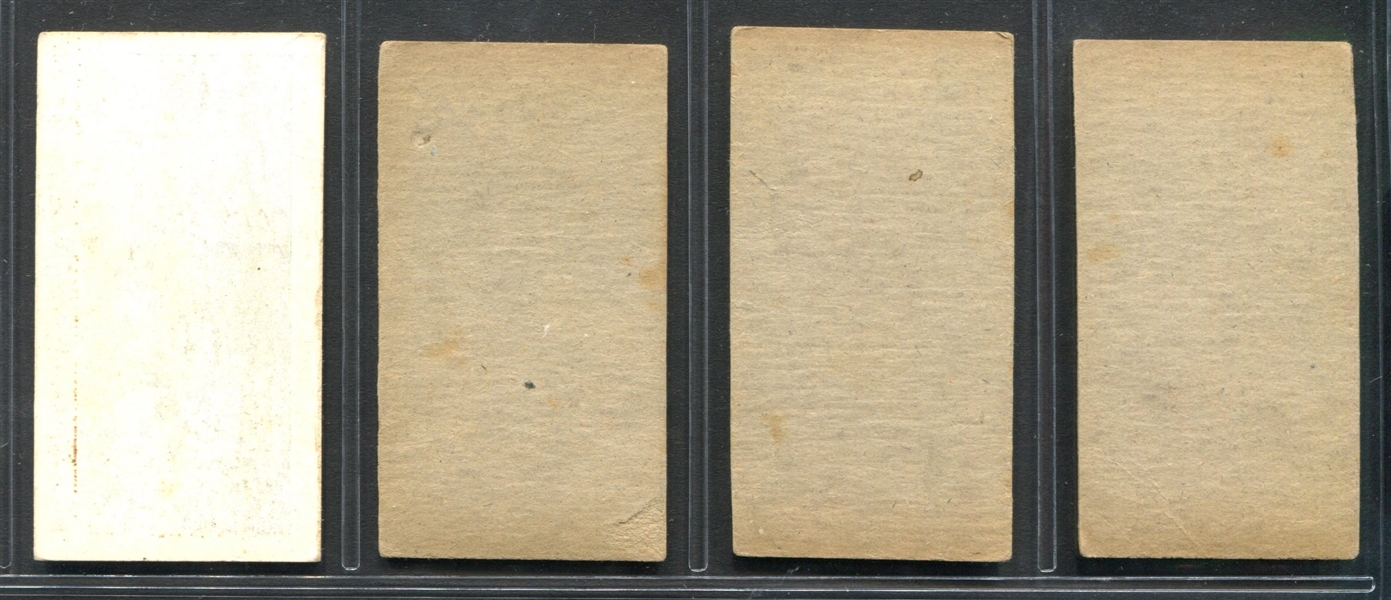 W-UNC Blank Back Strip (Like T85) Mack Sennett Cards Lot of (4)