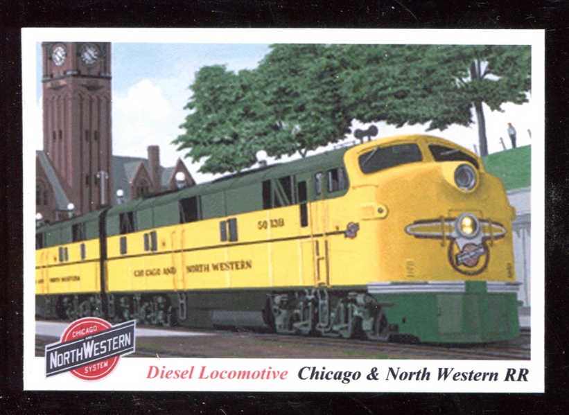 1955 Topps “Rails & Sails” #201 Chicago & North Western RR Diesel Locomotive NM-MT ***LEMKE CARD***