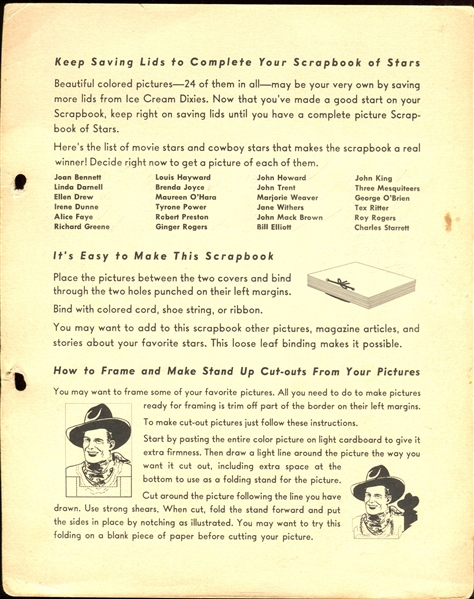 F5-6 Dixie Lids Premiums (1940) Complete Set of (26) 