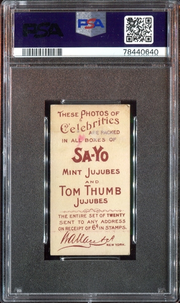 E202-3 Wallace Chocolates Sa-Yo Jujubes Mme. Eames PSA2 Good(MK)