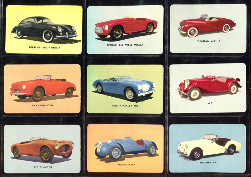 D72 Mother's Cookies Sports Cars Near Complete Set (35/42) Cards