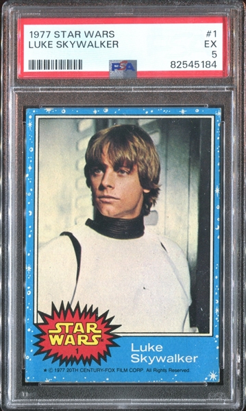 1977 Topps Star Wars #1 Luke Skywalker PSA5 EX