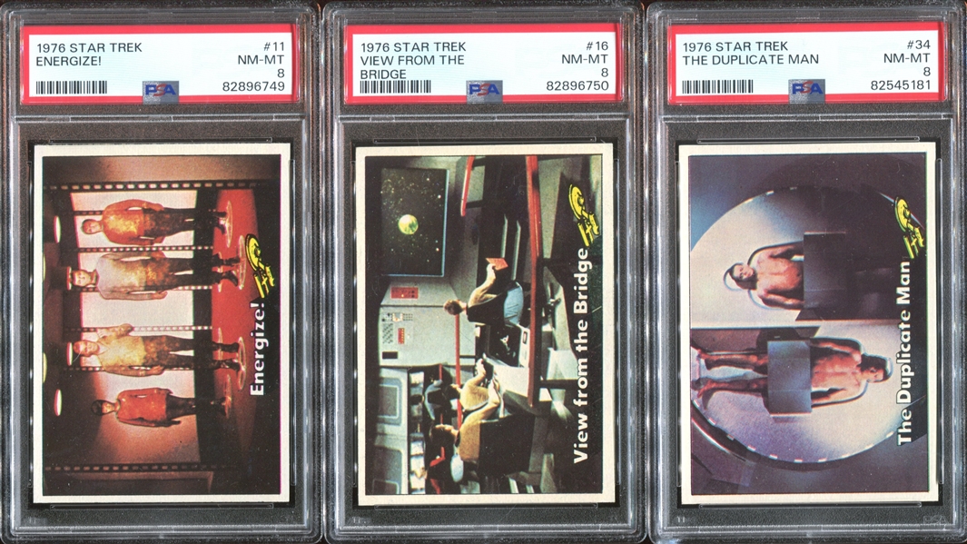 1976 Topps Star Trek Lot of (14) PSA-Graded Cards with PSA9's