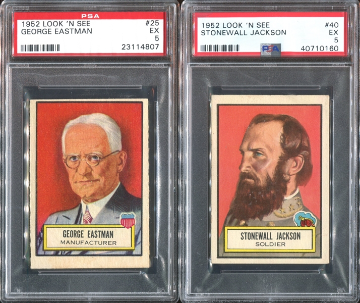 1952 Topps Look N' See Lot of (4) PSA-Graded Cards