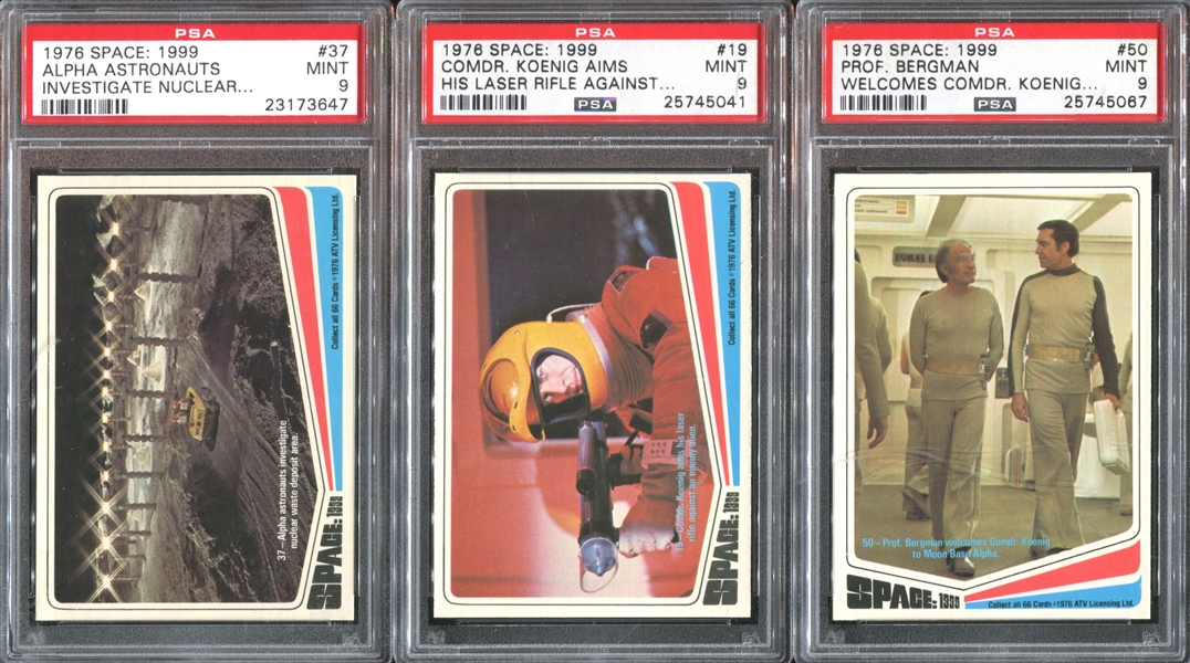 1976 Donruss Space: 1999 Lot of (7) PSA-Graded Cards with PSA9's