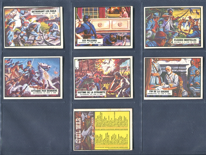 1965 A&B.C. French Civil War News High Grade Complete Set of (88) Cards