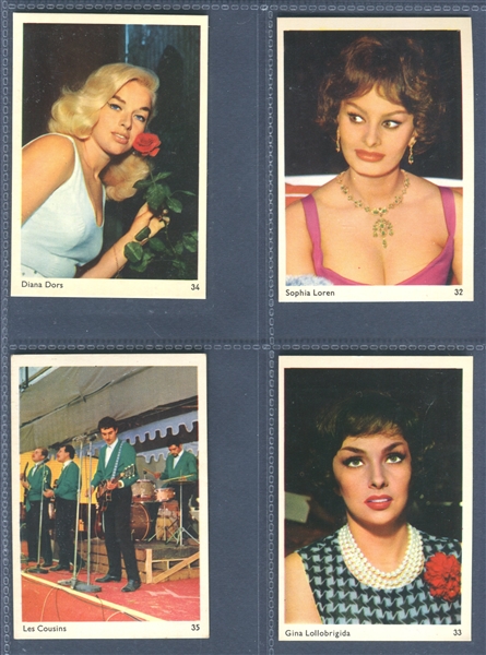 1960 Leaf Movie Stars Lot of (90) Cards