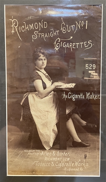 Fantastic Oversized Pair of Allen & Ginter Cigarette-Making Imperial Cabinets 