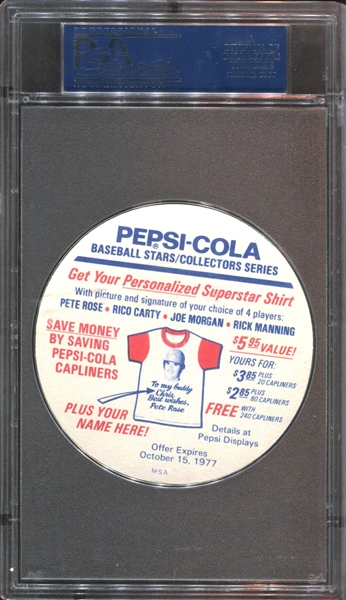 1977 Pepsi-Cola Baseball Stars Carl Yastrzemski PSA Gem MT 10