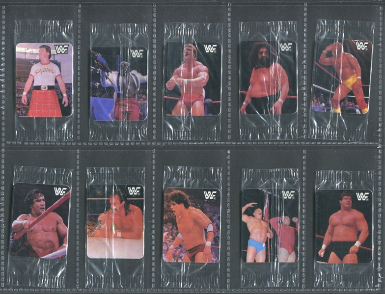 1987 Hostess World Wrestling Federation Complete Set of (20) Cards with Hulk Hogan