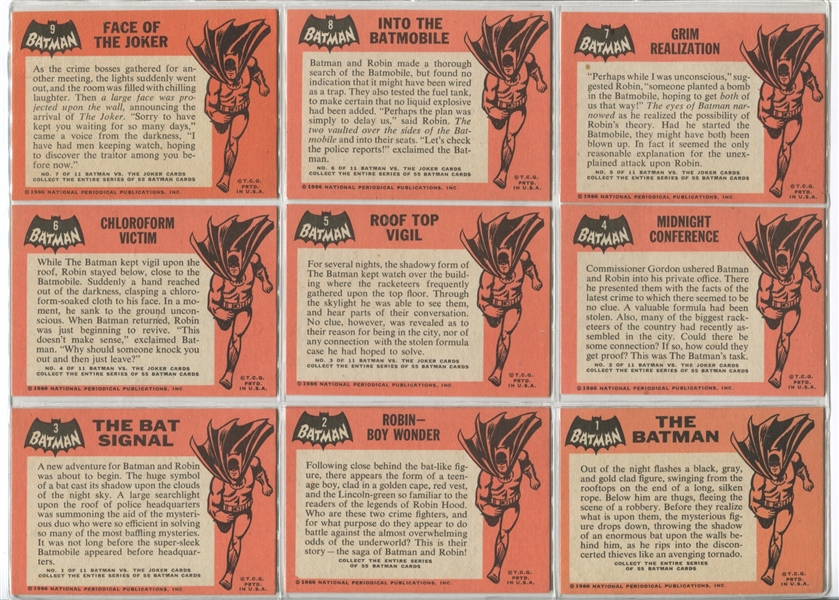 1966 Topps Batman Black Bat set of (66) Cards