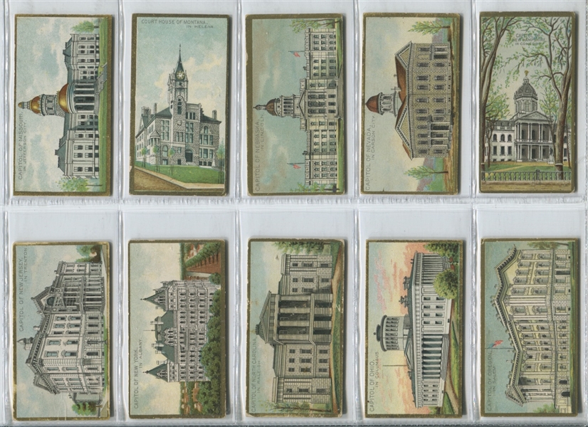 N14 Allen & Ginter General Government and State Capitol Bldgs Complete set of (50) Cards
