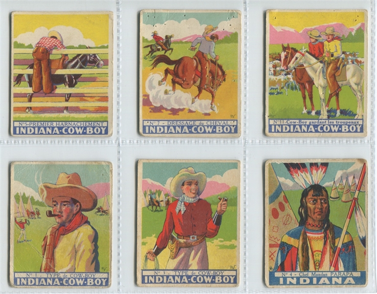 Fantastic Donat (France) Chocolates group of (12) Cow-boy and Indian cards