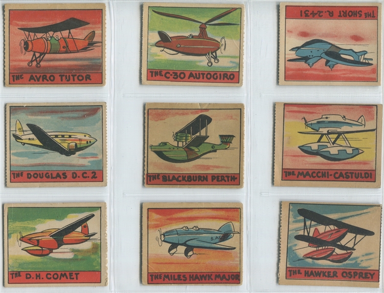 R132 Series of 48 Airplane Complete Strip Card set of (48)