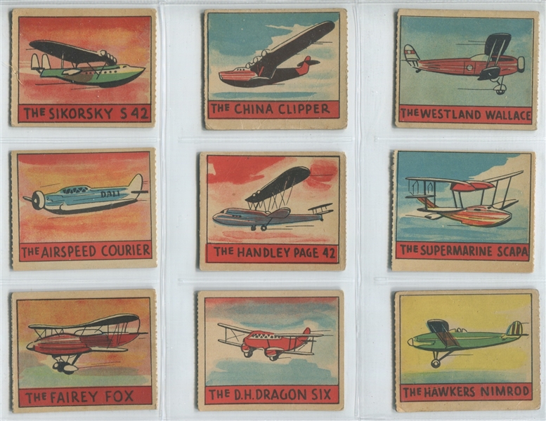 R132 Series of 48 Airplane Complete Strip Card set of (48)