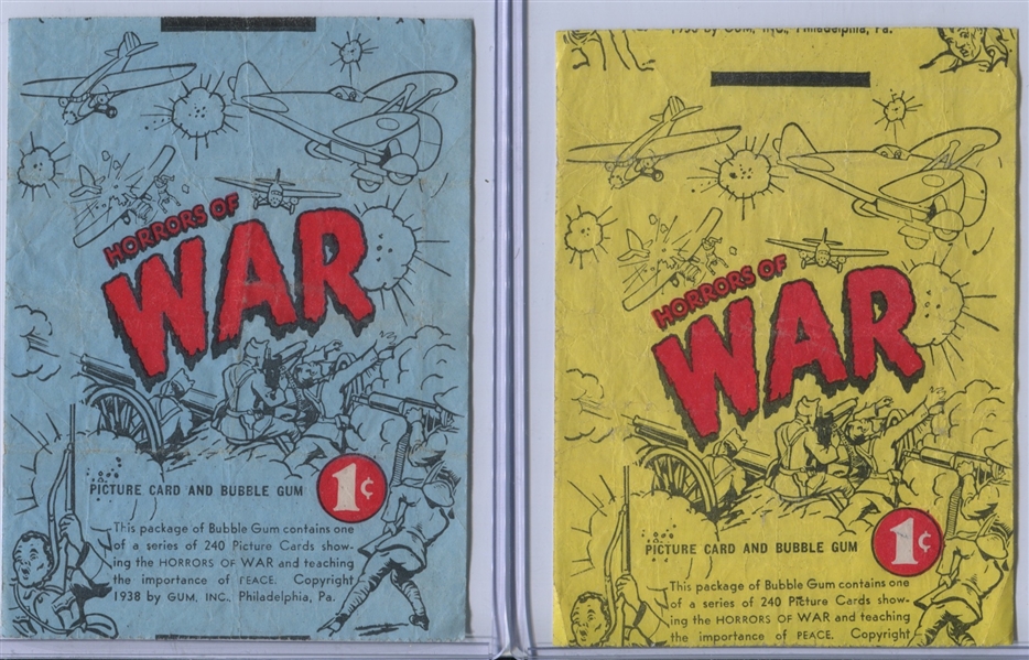 R69 Lot of (4) Gum Inc Horrors of War Wrappers 