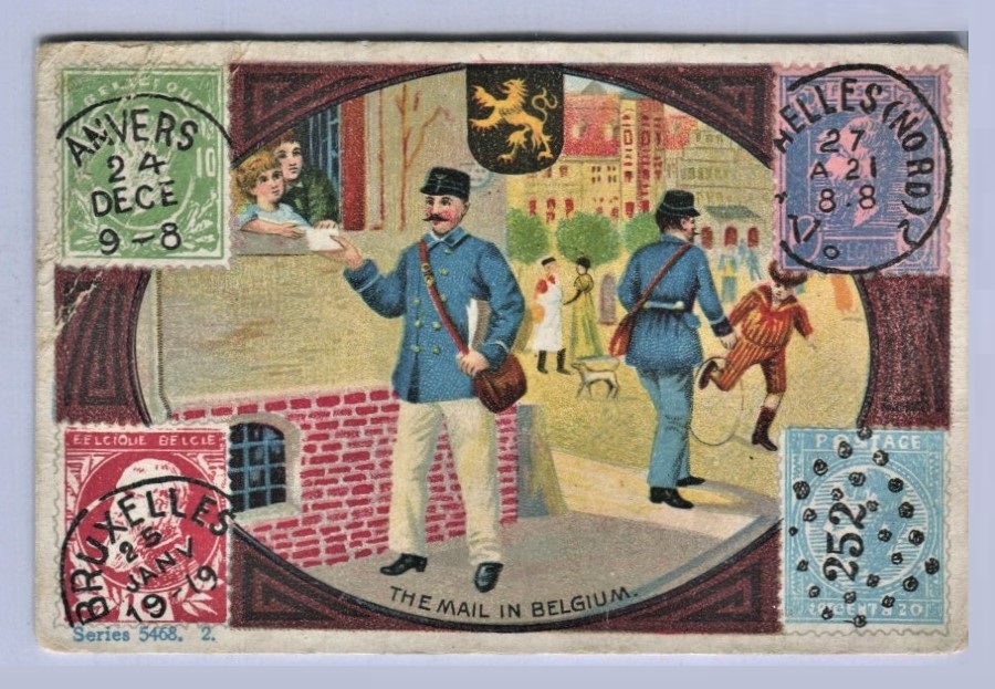 Lot Detail - E239 Limola Gum Mail in Foreign Lands Type Card - Belgium