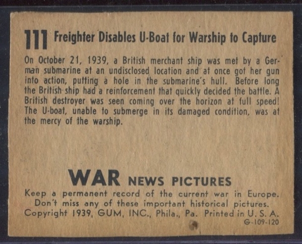 R165 War News Pictures Dirty Dozen Card #111