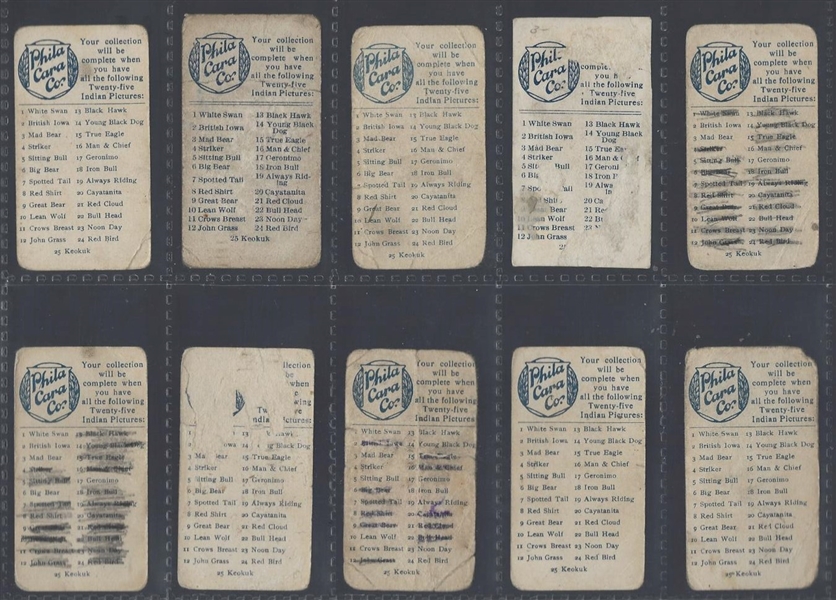 E46 Philadelphia Caramel Indians Complete set of (25) Cards