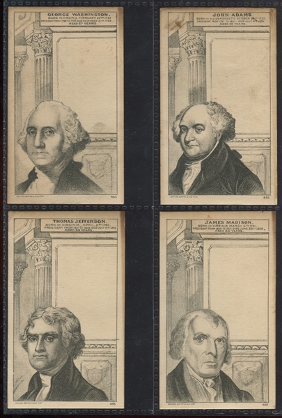 H602 Blank Stock Presidents Trade Card Complete Set of (21) Cards