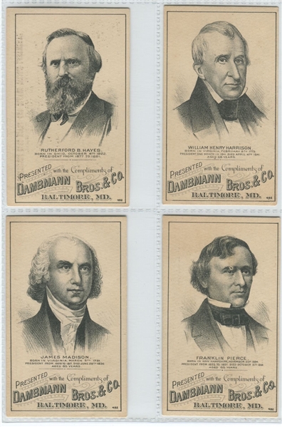 H602 Dambmann Brothers Presidents Trade Card Lot of (10) Cards