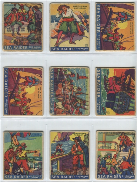 V359 World Wide Gum Sea Raiders lot of (27) Different - Type A and B