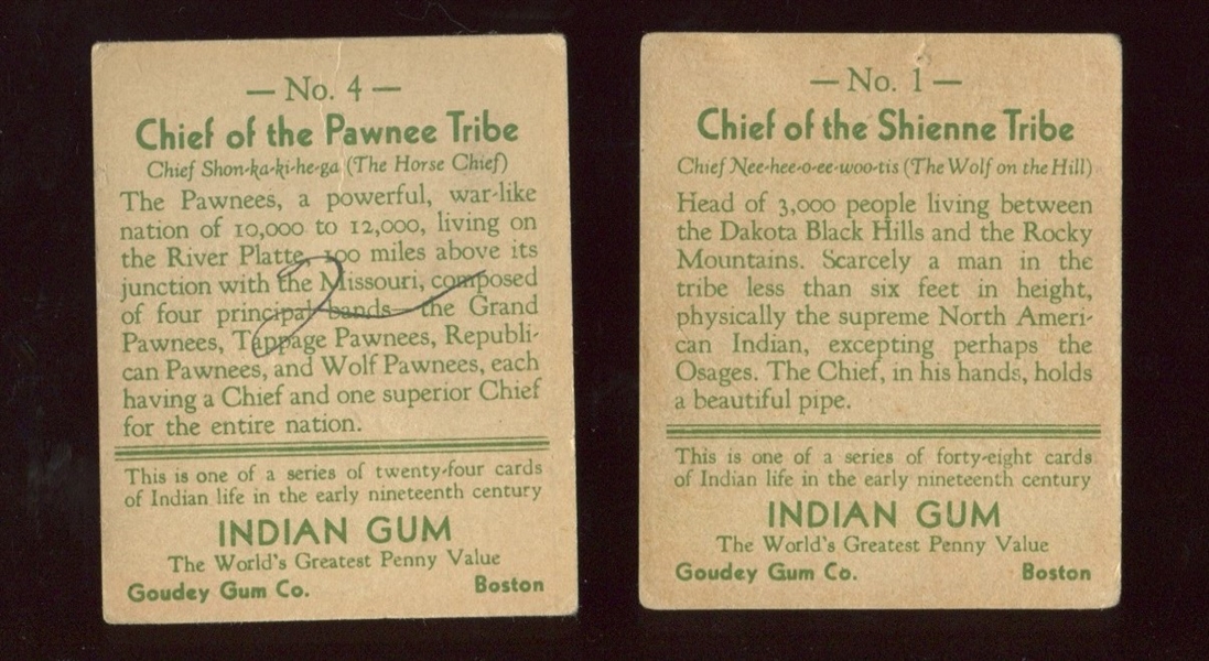 R73 Goudey Indian Gum lot of (2) cards - with S24 card