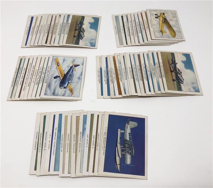 T87 Wings Tobacco Airplanes Cards Lot of (56) Cards From all Series