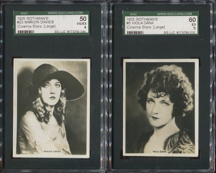 1925 Rothman's (UK) Cinema Stars Large Pair of SGC Graded Actresses