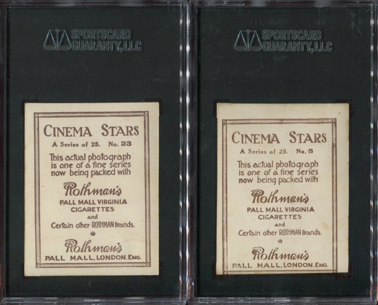 1925 Rothman's (UK) Cinema Stars Large Pair of SGC Graded Actresses