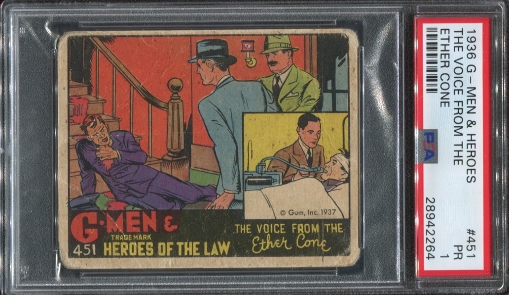 R60 Gum Inc G-Men and Heroes of the Law #451 PSA1 PR