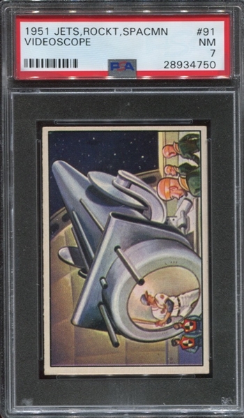 1951 Topps Jets Rockets and Spacemen #91 Videoscope PSA7 NM