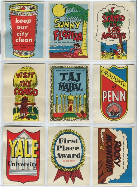 1965 Topps Silly Stickers Complete Set of (55) Cards