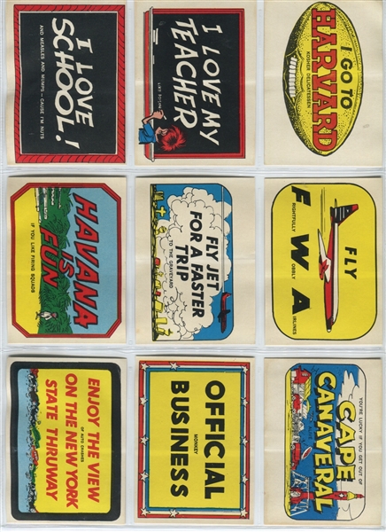 1965 Topps Silly Stickers Complete Set of (55) Cards