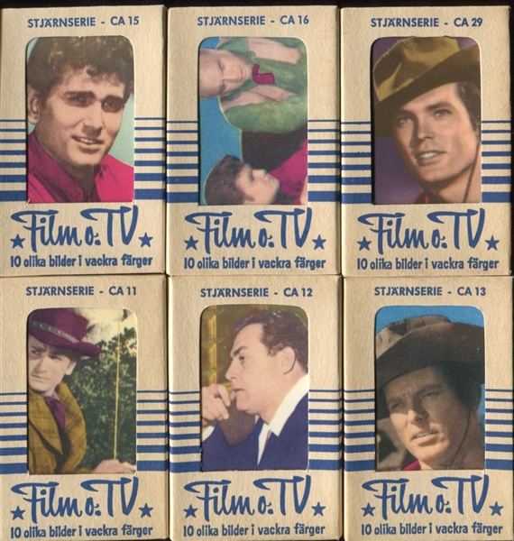 1962 Swedish Film Star Series CA Unopened Pack Lot of (6) 