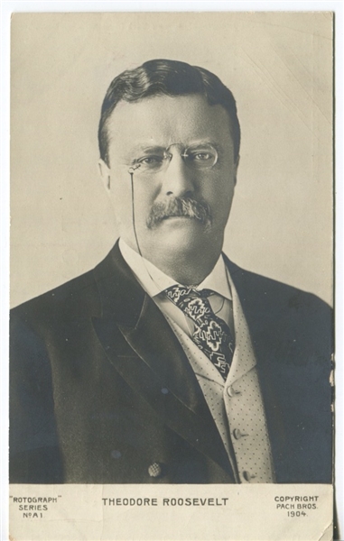 Teddy Roosevelt Rotograph Postcard