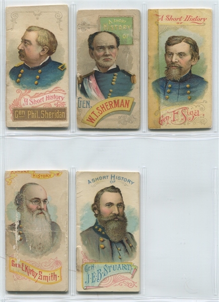 N78 Duke Tobacco Civil War Generals Booklets Near Set (41/50) 