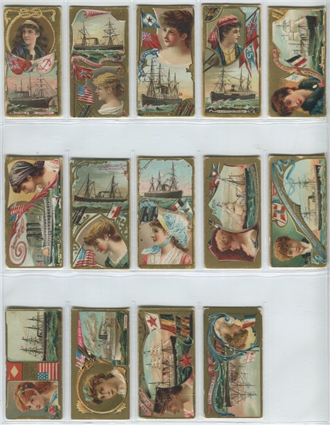 N83 Duke Tobacco Ocean and River Steamers Lot of (14) Cards