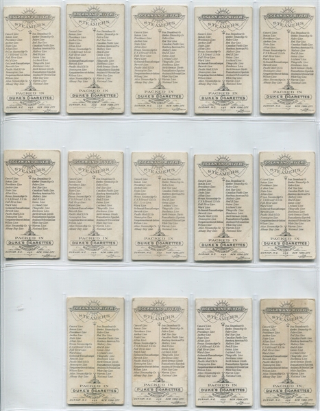 N83 Duke Tobacco Ocean and River Steamers Lot of (14) Cards