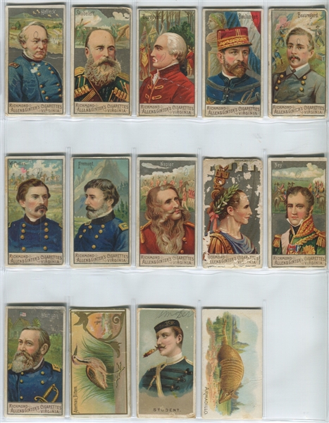 Mixed Lot of Allen & Ginter Cards (27) with Generals