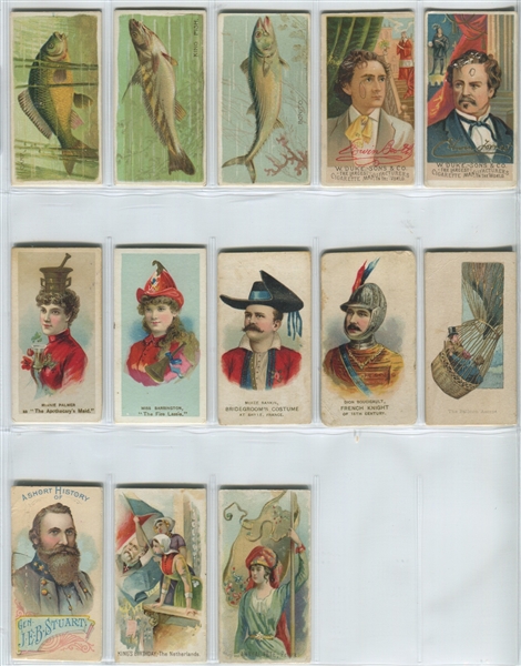 Mixed Lot of Duke, Kimball & Kinney Tobacco Cards (22) with Great Americans