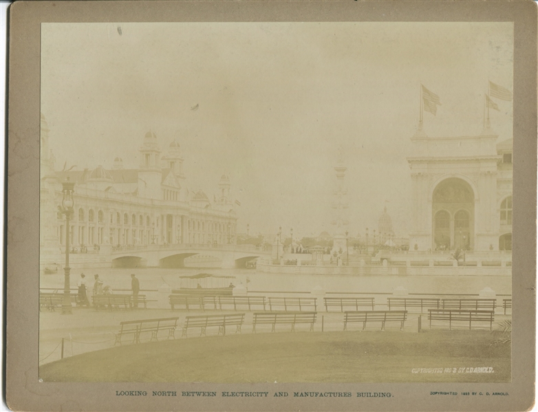 Trio of 1893 World's Columbian Exposition Marked Photos