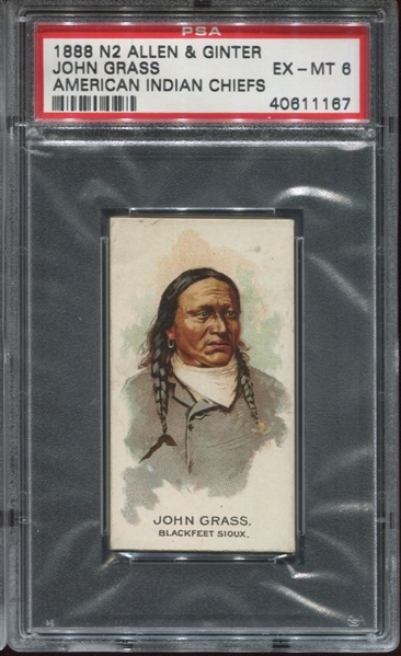 N2 Allen & Ginter American Indians - John Grass PSA6 EXMT