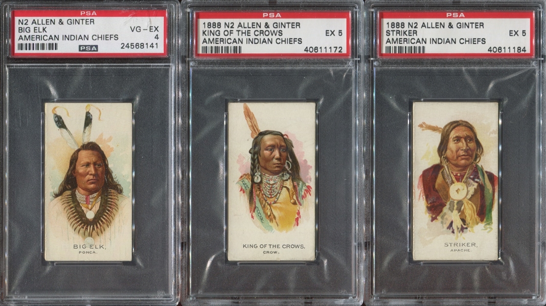 N2 Allen & Ginter American Indians Lot of (3) in PSA4-5