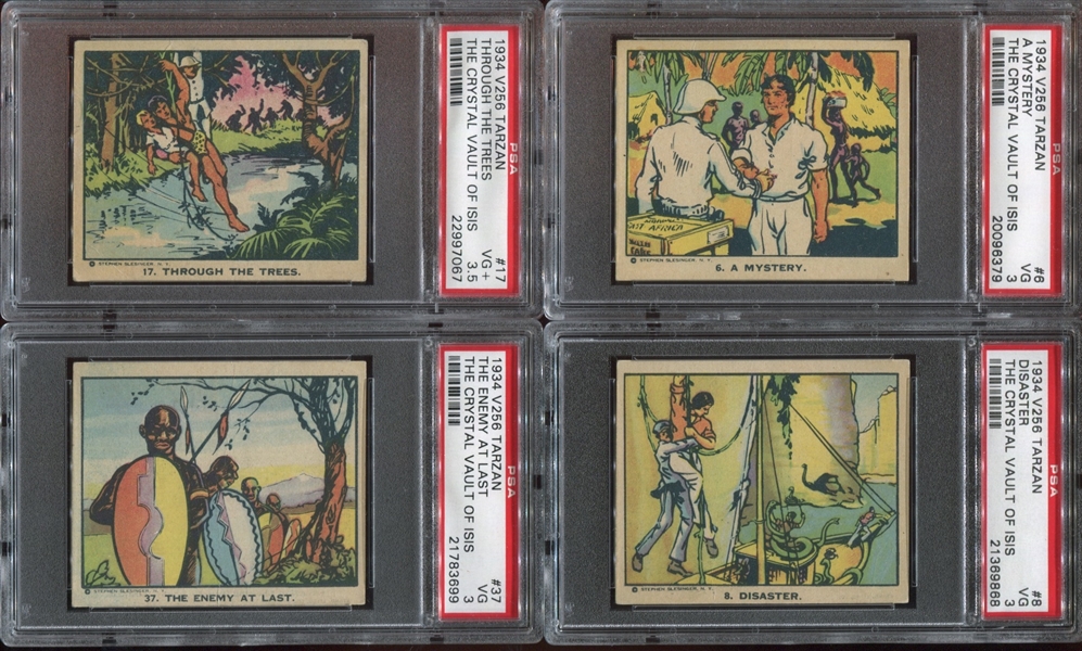 V256 Canadian Chewing Gum Tarzan and Crystal Vault of Isis Lot of (4) PSA-Graded Cards