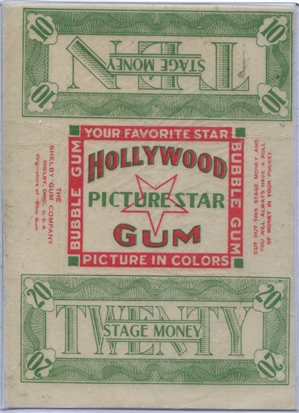 R68 Shelby Hollywood Picture Star Gum Original Wax Wrapper