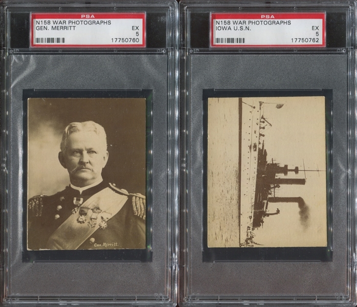 N158 Duke War Photographs Lot of (3) PSA5-Graded cards