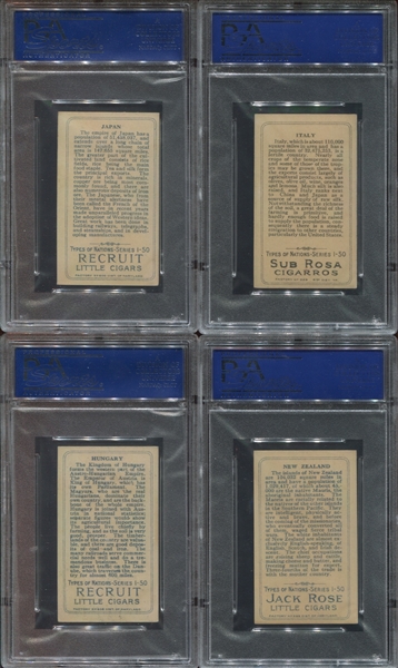 T113 Types of Nations Lot of (7) PSA6 or Better Graded Cards