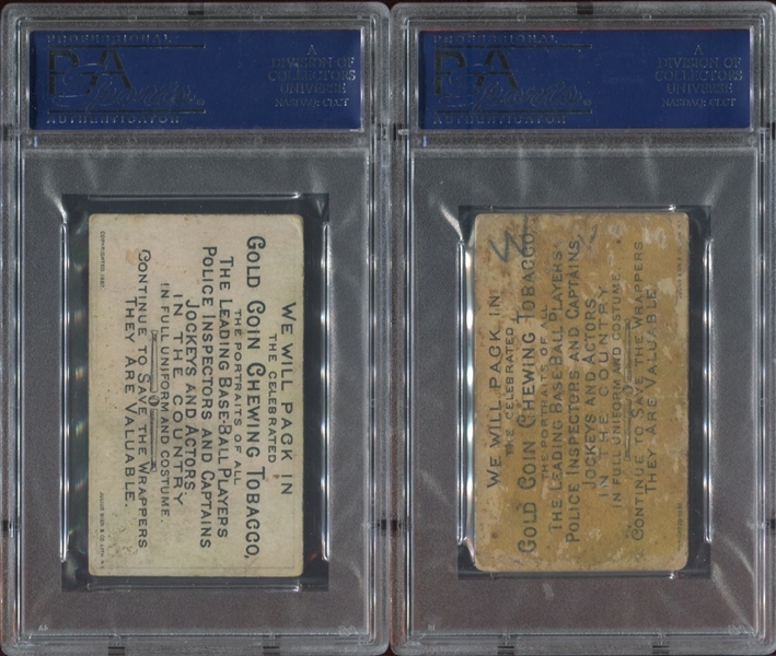 N284 Buchner Gold Coin Actors Lot of (2) PSA-Graded Cards