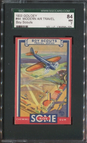 R26 Goudey Boy Scouts #44 Modern Air Travel SGC84 NM7